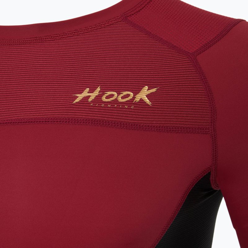 Koszulka treningowa męska rashguard HOOK FIGHTING Base czerwony 9