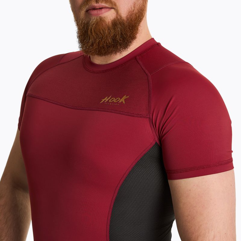 Koszulka treningowa męska rashguard HOOK FIGHTING Base czerwony 3