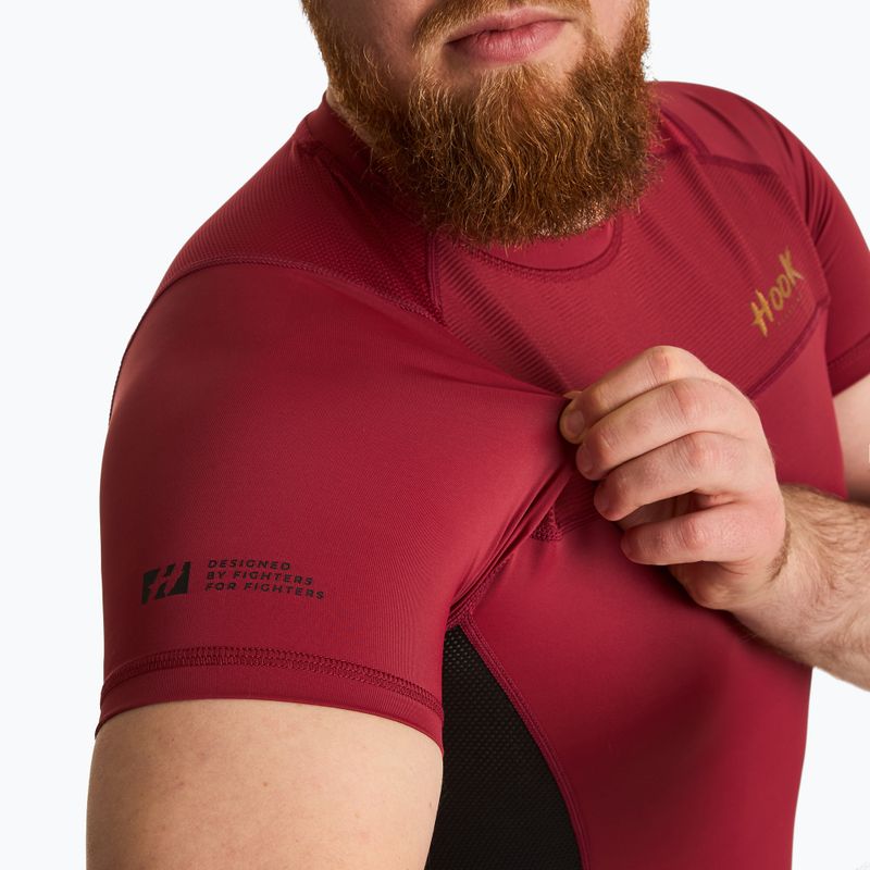 Koszulka treningowa męska rashguard HOOK FIGHTING Base czerwony 4