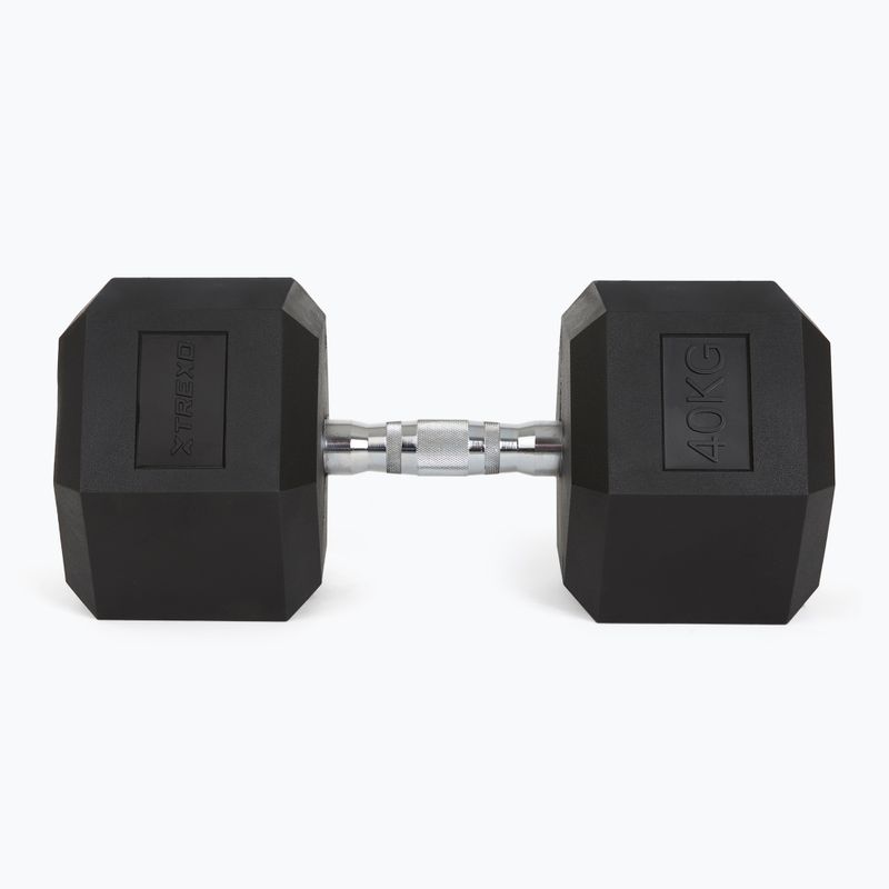 Hantel ogumowany TREXO Hex 40 kg 4