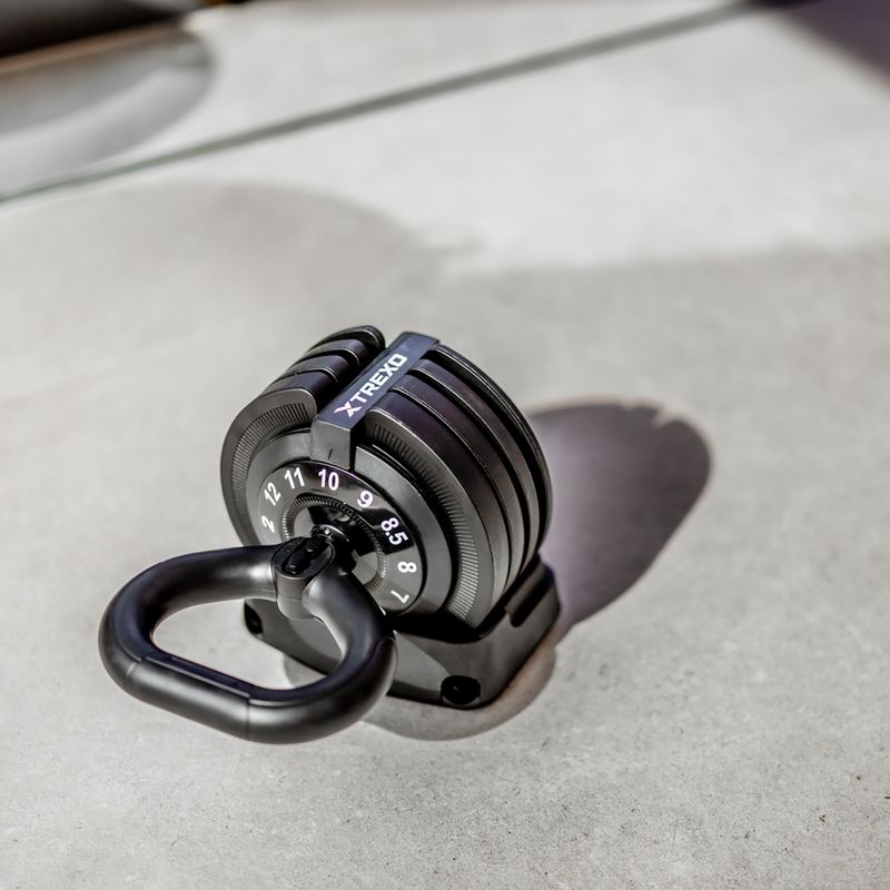 Kettlebell regulowany XTREXO TXO-B4W004 12 kg czarny 8