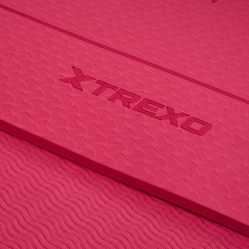 Mata do ćwiczeń i jogi TREXO antypoślizgowa 6mm TXO-B4Z002-PK różowy 5