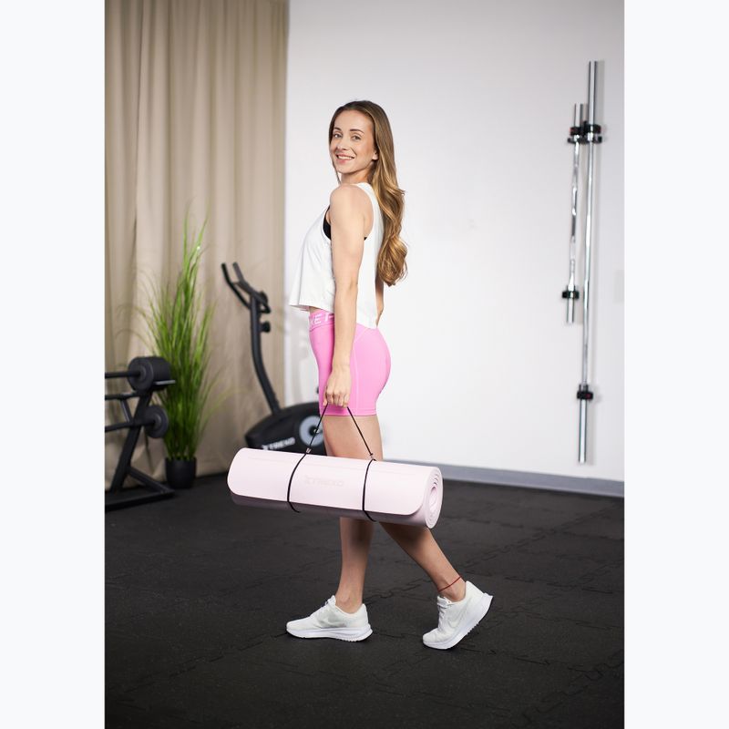 Mata do ćwiczeń i jogi XTREXO antypoślizgowa 10 mm jasnoróżowy 7