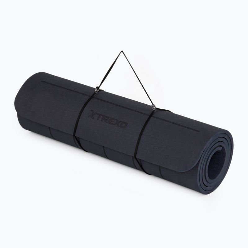 Mata do ćwiczeń i jogi TREXO antypoślizgowa 6mm TXO-B4Z002-CH grafitowy 6