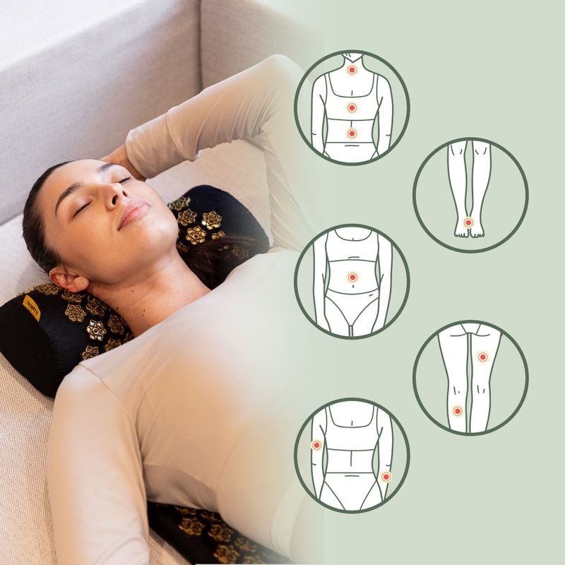 Mata do akupresury XTREXO z poduszką TXO-B4Z004-BK czarny 10