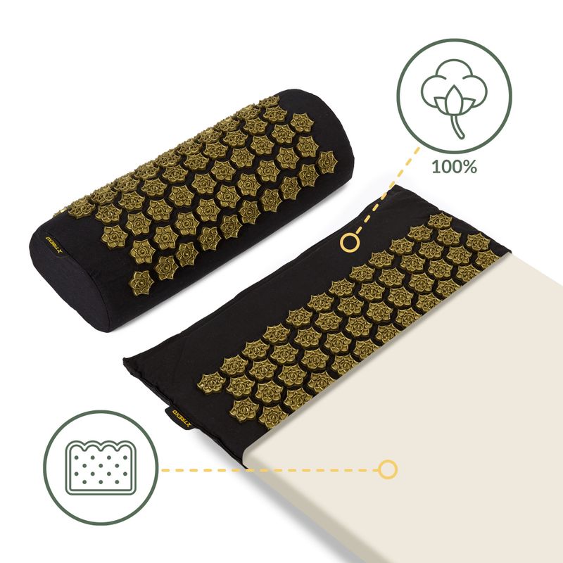 Mata do akupresury XTREXO z poduszką TXO-B4Z004-BK czarny 7