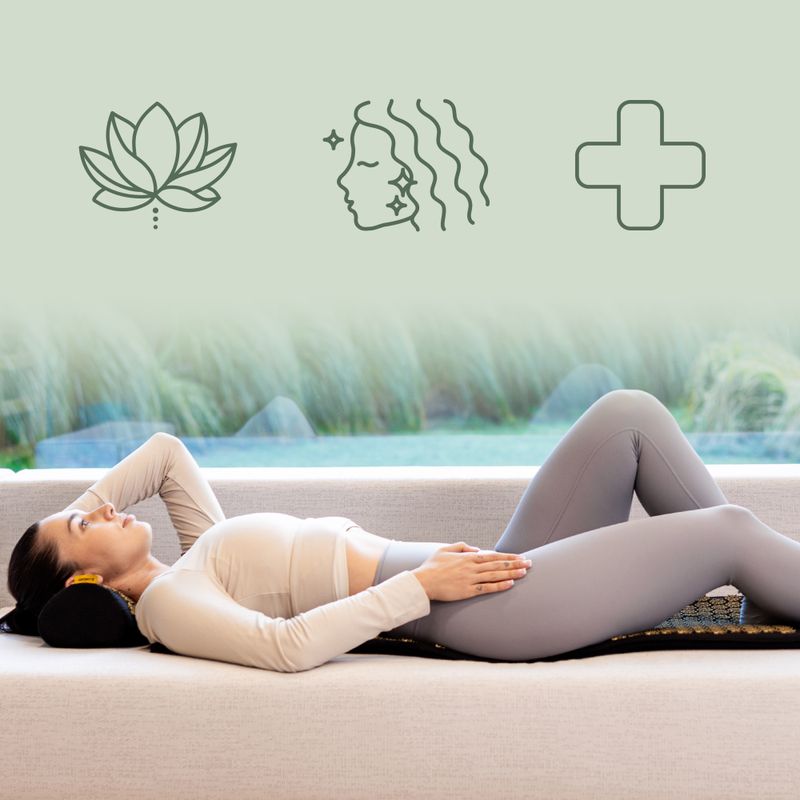 Mata do akupresury XTREXO duża z poduszką TXO-B4Z005-BK czarny 7