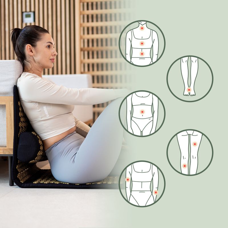 Mata do akupresury XTREXO duża z poduszką TXO-B4Z005-BK czarny 9