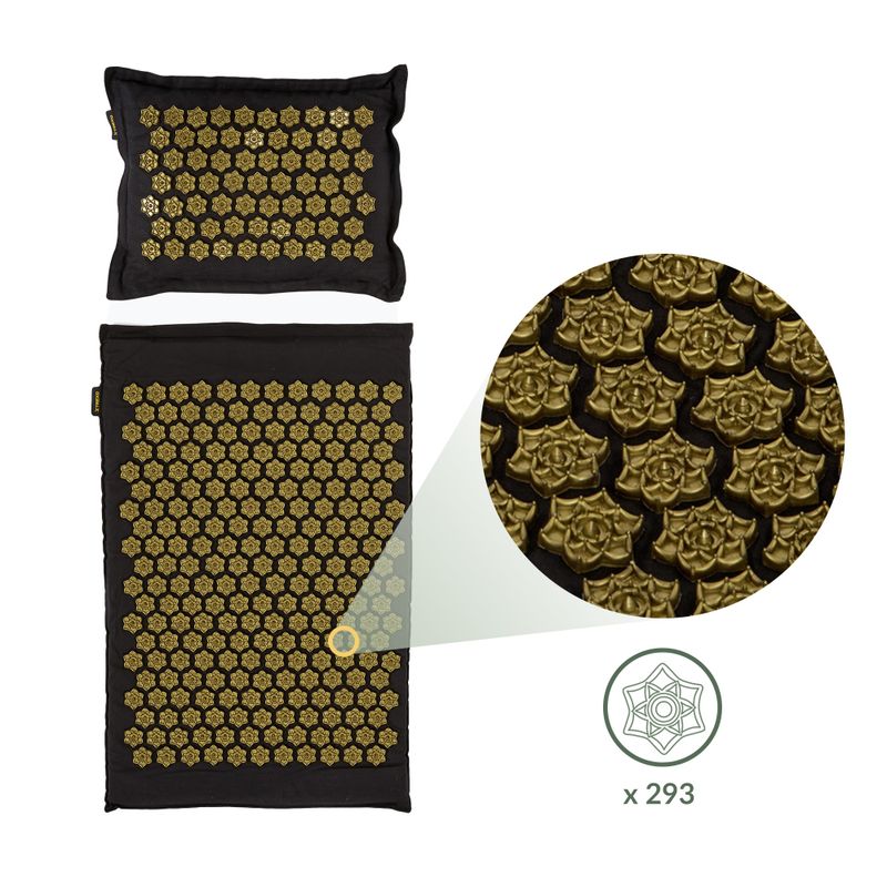 Mata do akupresury XTREXO ECO z poduszką TXO-B4Z006-BK czarny 5