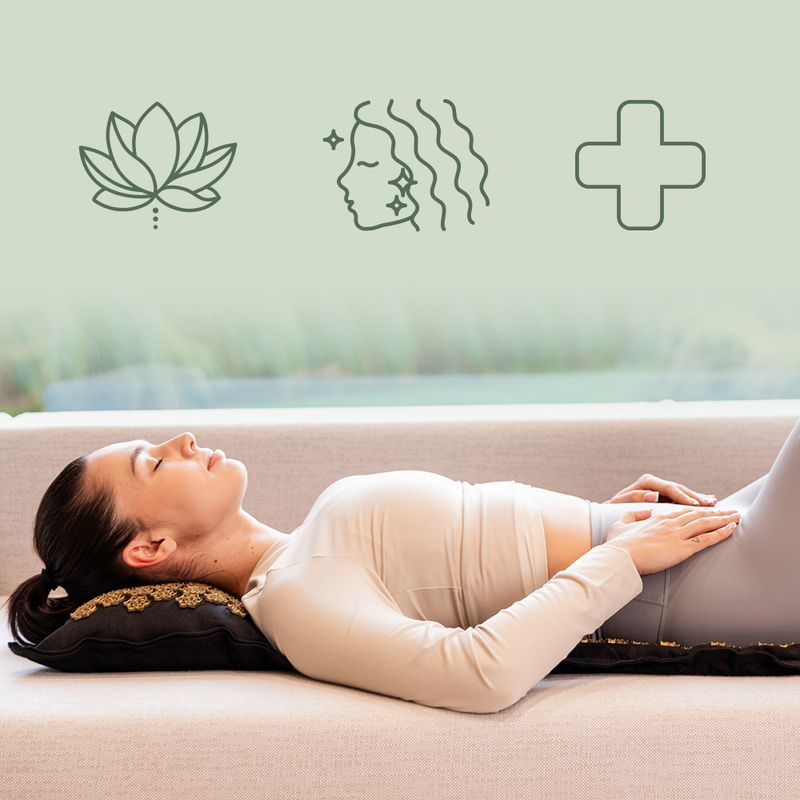 Mata do akupresury XTREXO ECO z poduszką TXO-B4Z006-BK czarny 9