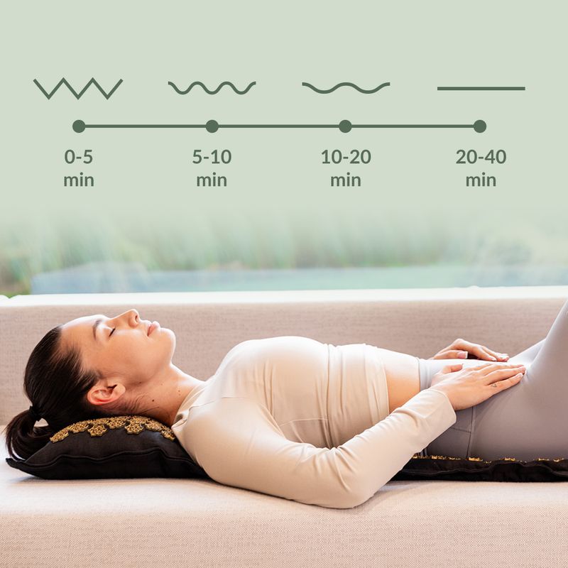 Mata do akupresury XTREXO ECO z poduszką TXO-B4Z006-BK czarny 12