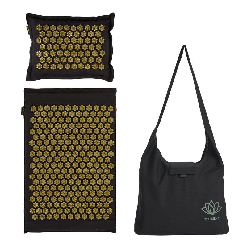 Mata do akupresury XTREXO ECO z poduszką TXO-B4Z006-BK czarny 15