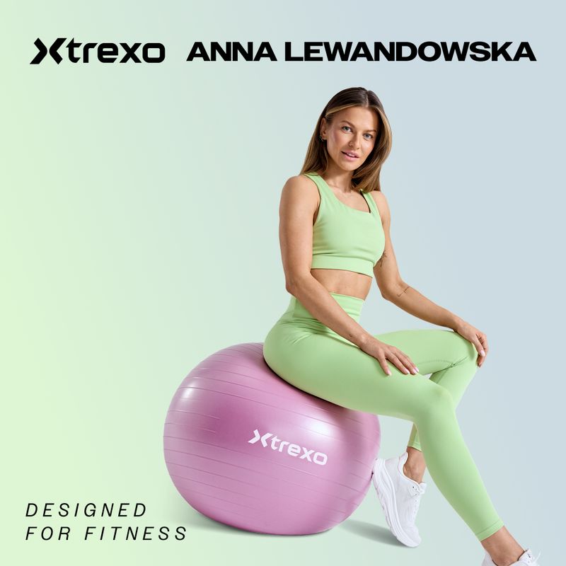 Piłka gimnastyczna masująca XTREXO TXO-B4Z022-GY 75 cm szary 2