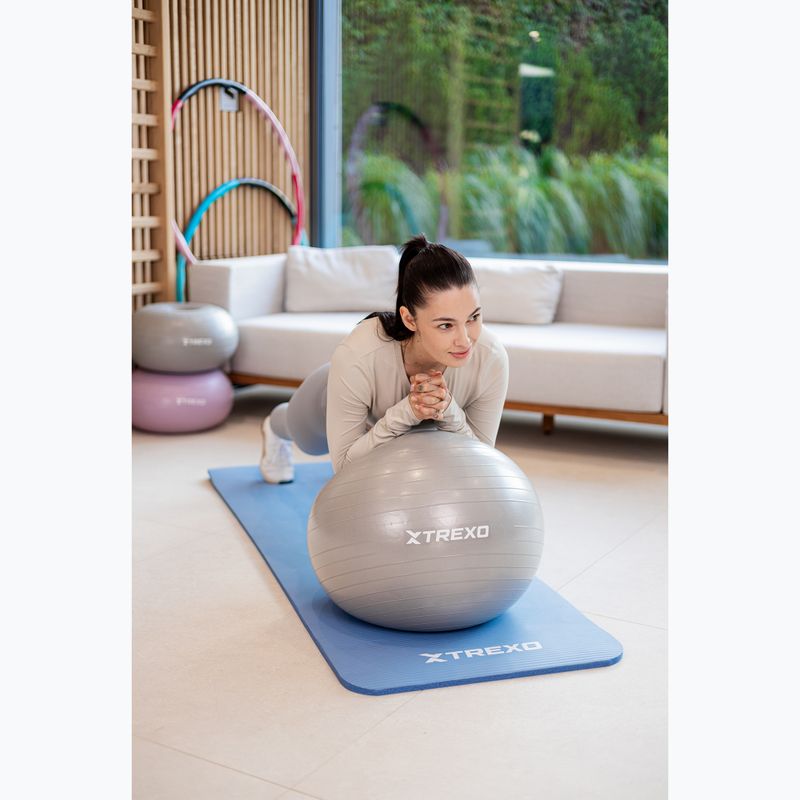 Piłka gimnastyczna XTREXO TXO-B4Z007-GY 55 cm szary 4