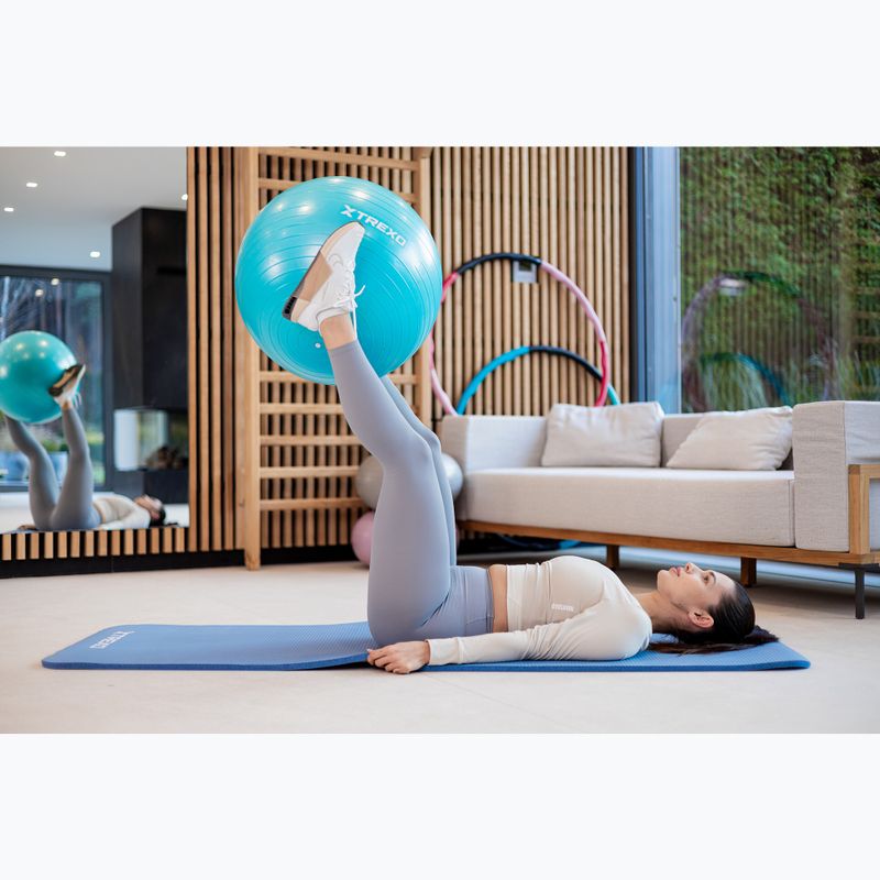 Piłka gimnastyczna XTREXO TXO-B4Z007-GN 55 cm turkusowy 4