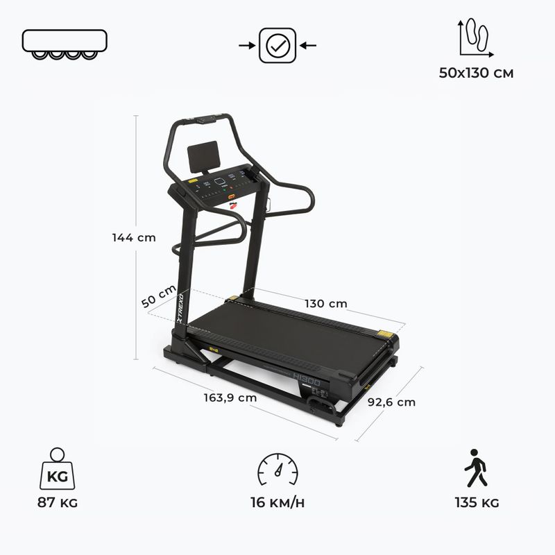 Bieżnia elektryczna XTREXO High Incline HI300 czarny 5