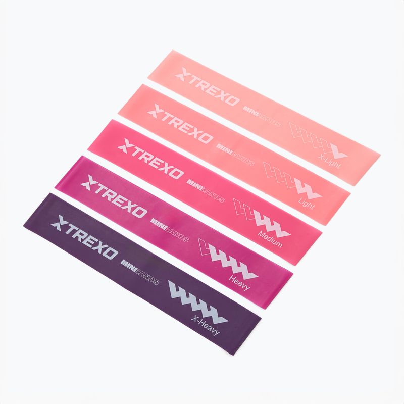 Zestaw gum do ćwiczeń XTREXO Mini Power Band TXO-B4Z053-ALL 5 szt. wielokolorowy