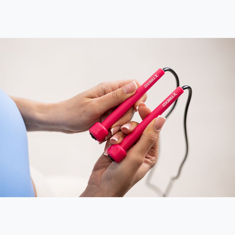 Skakanka bokserska XTREXO basic z łożyskiem TXO-B4Z059-PK różowy 3