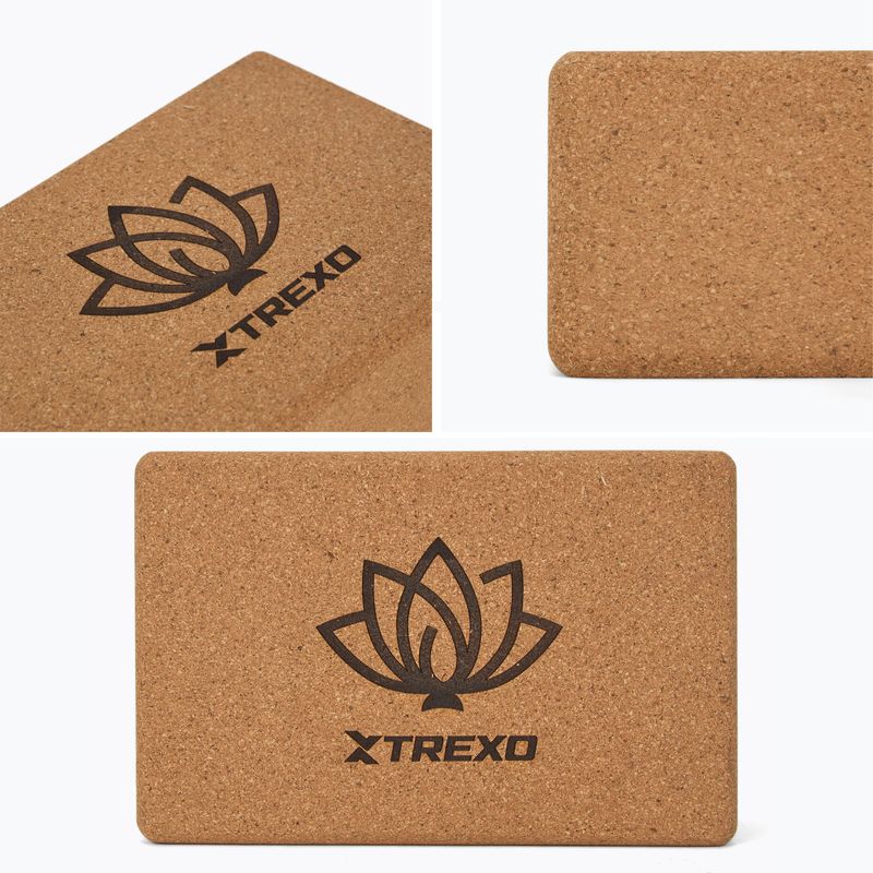 Kostka do jogi TREXO korkowa TXO-B4Z077-NC naturalny 4