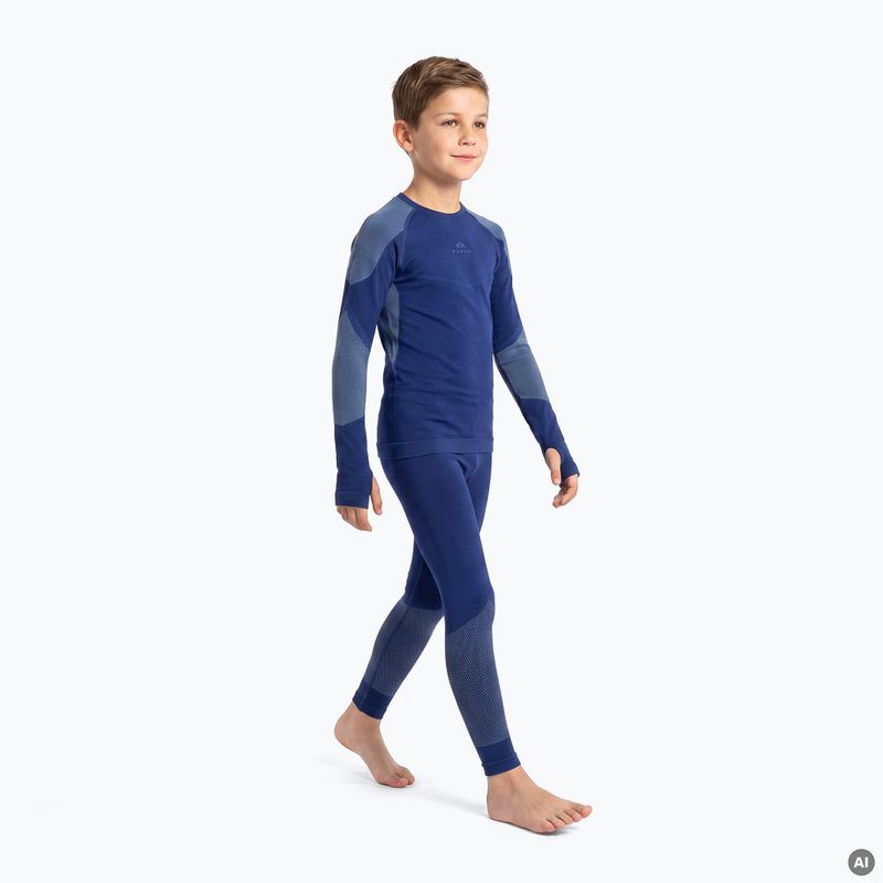 Komplet bielizny termoaktywnej dziecięcej KADVA Frosty Jrb Set bezszwowy granatowy 4