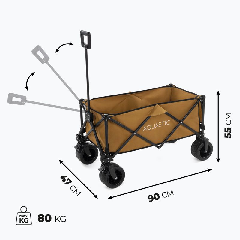 Wózek transportowy składany AQUASTIC Caro brązowy 13