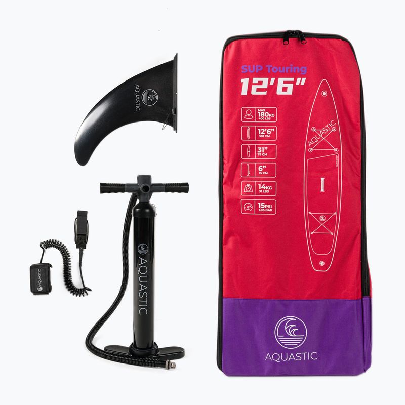 Deska SUP AQUASTIC Touring 12'6" czerwona 12