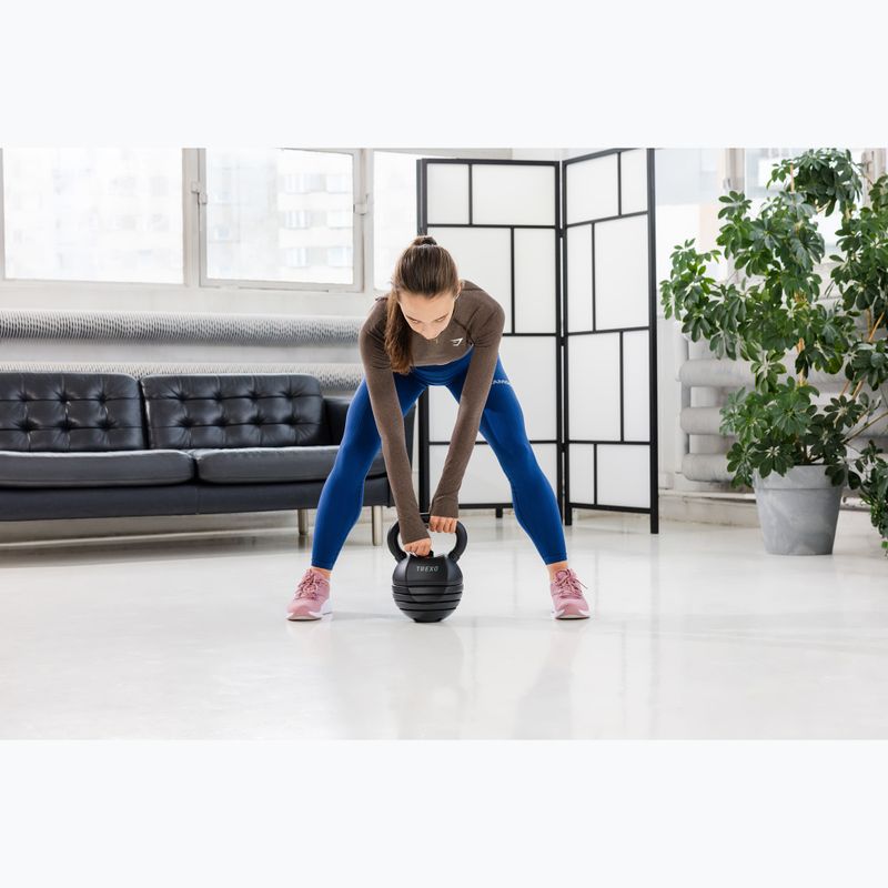 Kettlebell regulowany TREXO TRX-AKB030 14 kg 7