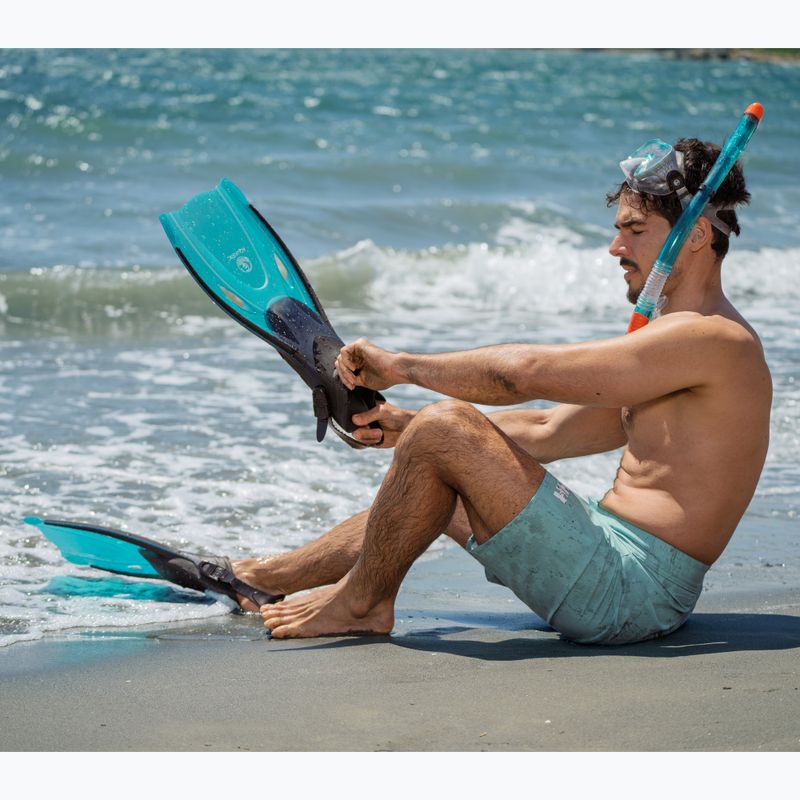 Zestaw do snorkelingu AQUASTIC Jetty maska + fajka + płetwy niebieski 15