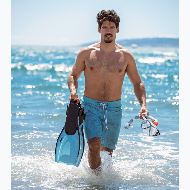 Zestaw do snorkelingu AQUASTIC Shoal maska + fajka + płetwy niebieski 14