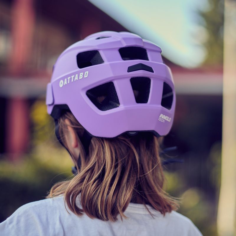 Kask rowerowy dziecięcy ATTABO Khola fioletowy 11