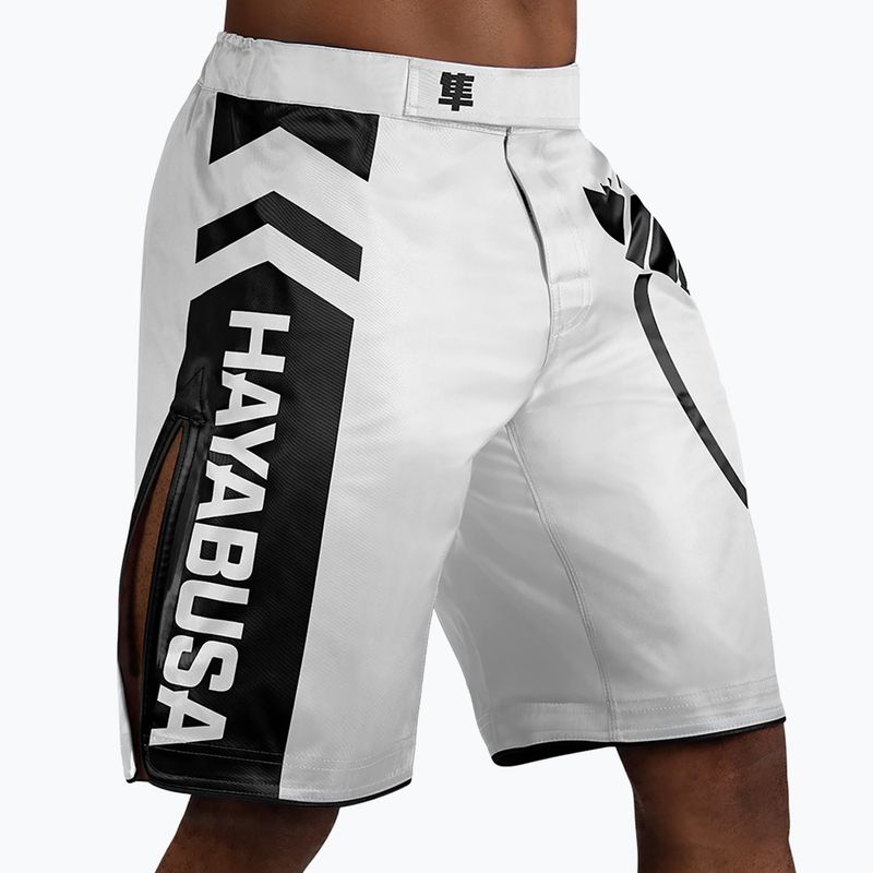 Spodenki treningowe Hayabusa Icon Fight white/black 2