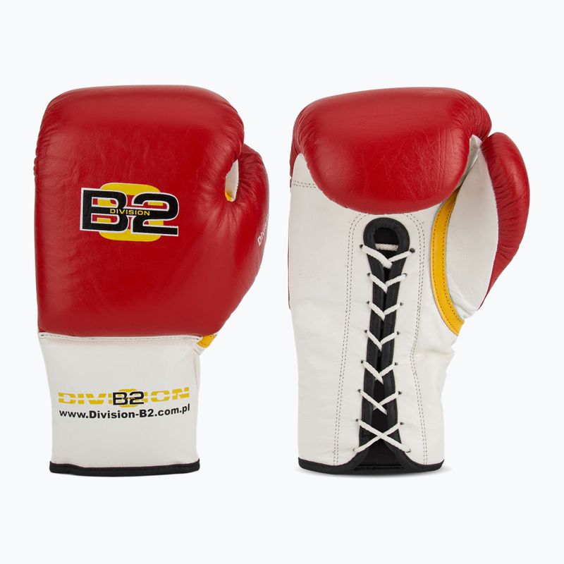 Rękawice bokserskie DIVISION B-2 DIV-PFG1500 Pro 3-Layer Foam red/white