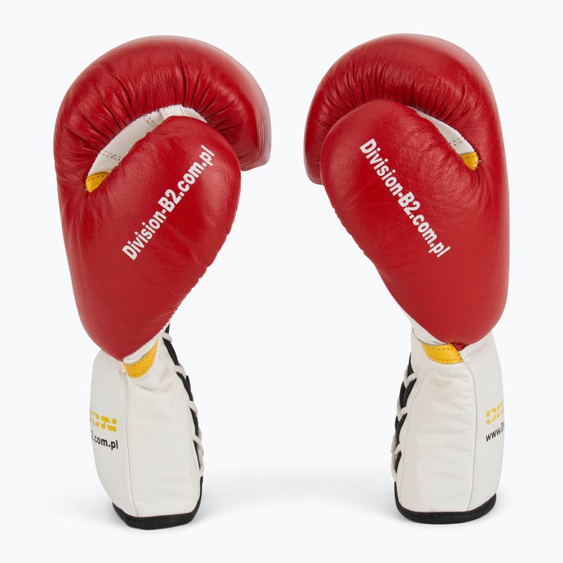 Rękawice bokserskie DIVISION B-2 DIV-PFG1500 Pro 3-Layer Foam red/white 4