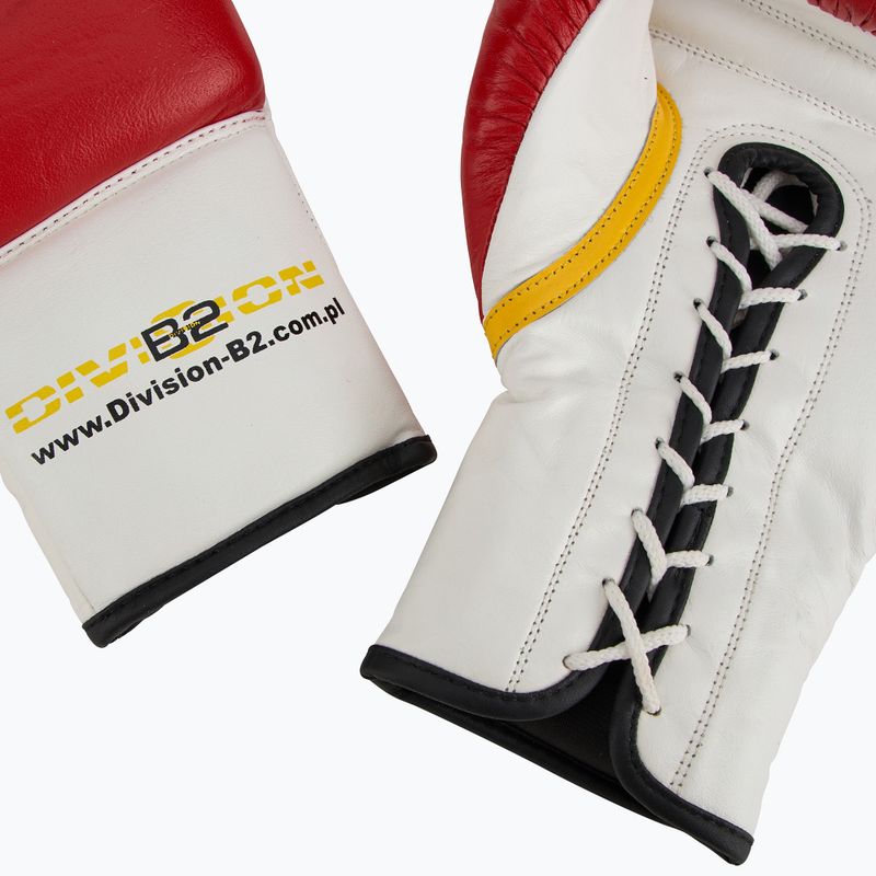 Rękawice bokserskie DIVISION B-2 DIV-PFG1500 Pro 3-Layer Foam red/white 6
