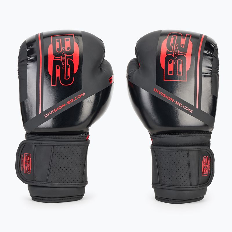 Rękawice bokserskie DIVISION B-2 Pro Carbon black/red 2
