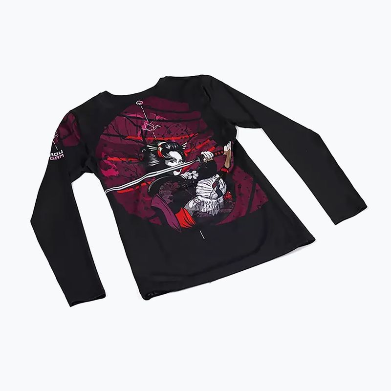 Rashguard longsleeve damski Ground Game Tsuru Warrior czarny/multi