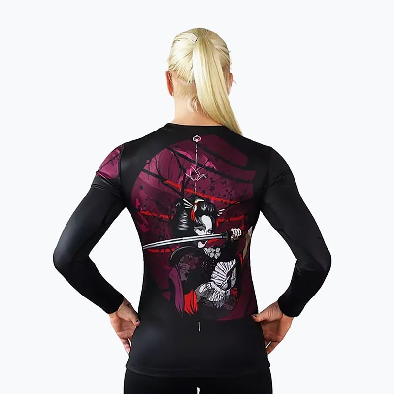 Rashguard longsleeve damski Ground Game Tsuru Warrior czarny/multi 2