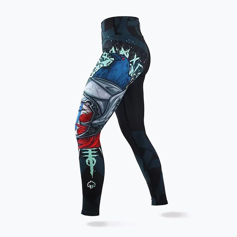 Legginsy treningowe damskie Ground Game Valkyria multicolor 3