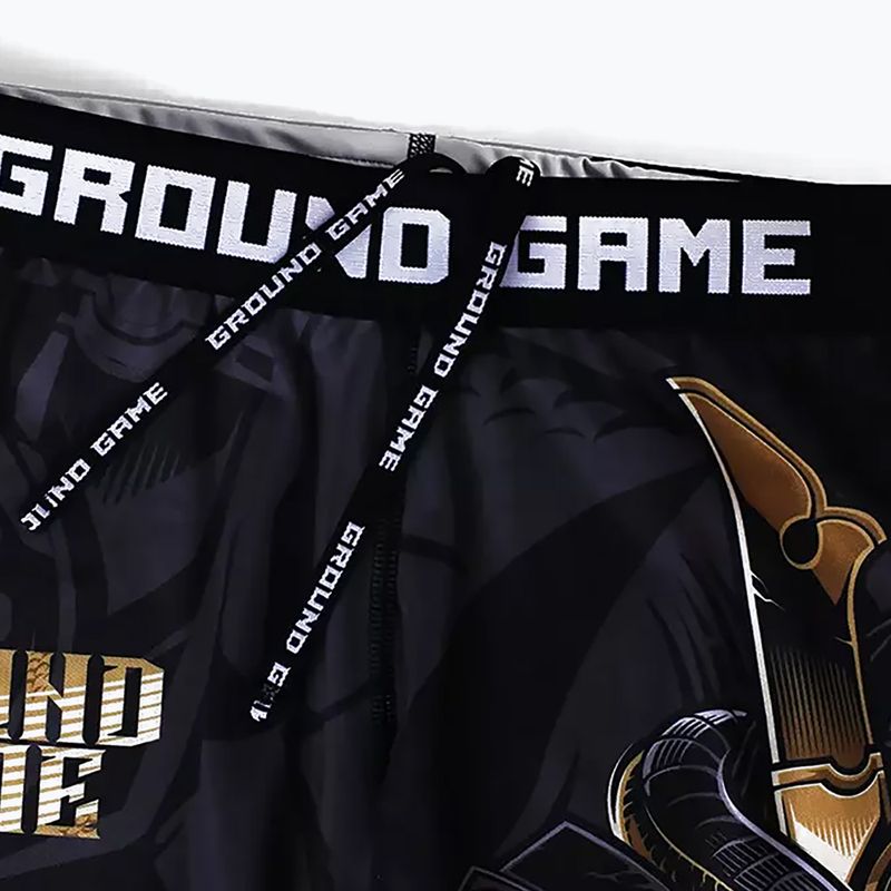 Legginsy treningowe męskie Ground Game Oni Samurai czarne/złote 5