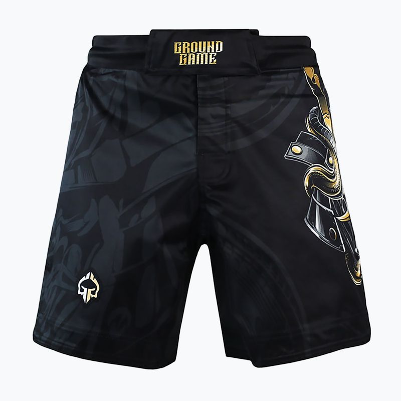 Spodenki treningowe męskie Ground Game MMA Oni Samurai czarne/multi