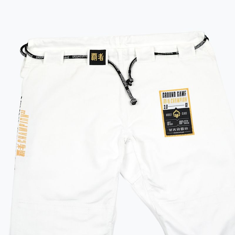 GI do brazylijskiego jiu-jitsu Ground Game Champion 3.0 biały 20