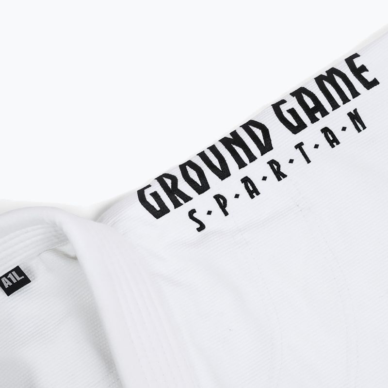 GI do brazylijskiego jiu-jitsu Ground Game Spartan BJJ biały 11