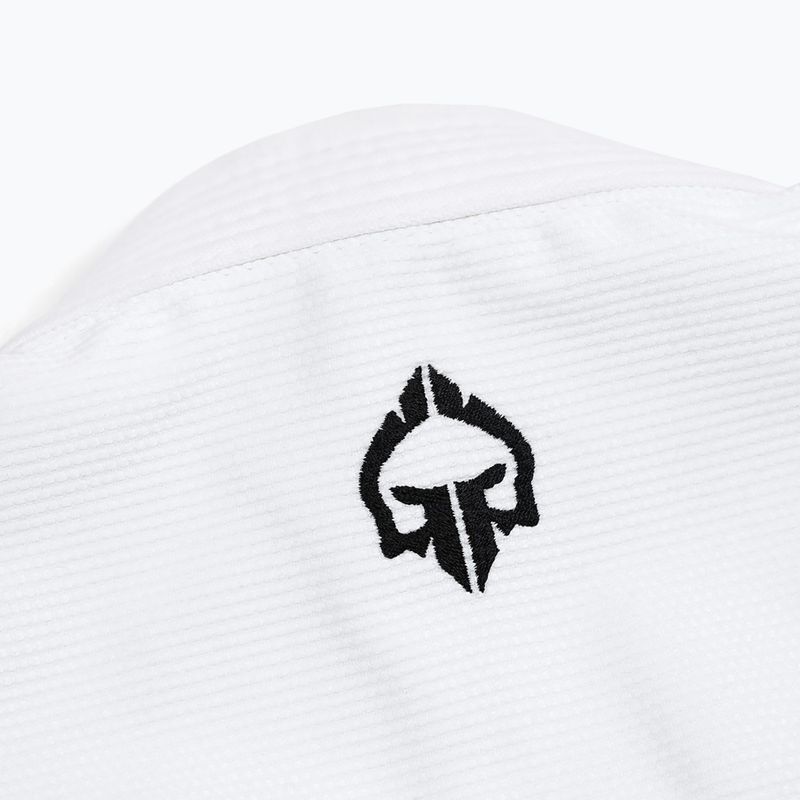 GI do brazylijskiego jiu-jitsu Ground Game Spartan BJJ biały 12