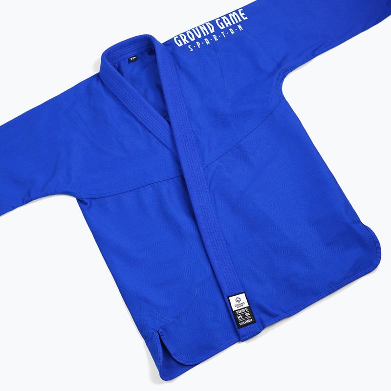 GI do brazylijskiego jiu-jitsu Ground Game Spartan BJJ niebieski 10