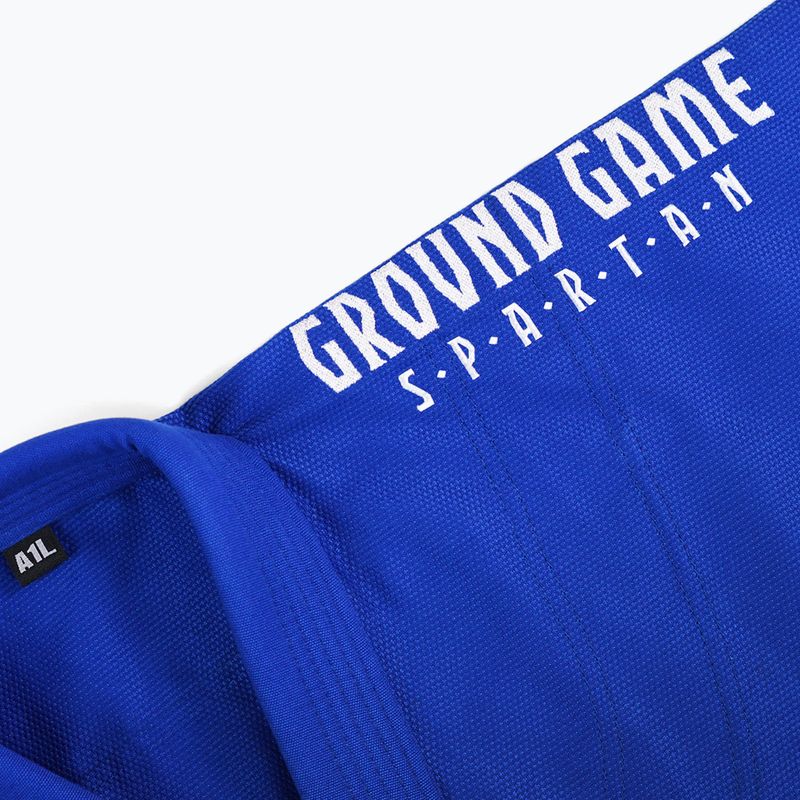 GI do brazylijskiego jiu-jitsu Ground Game Spartan BJJ niebieski 11