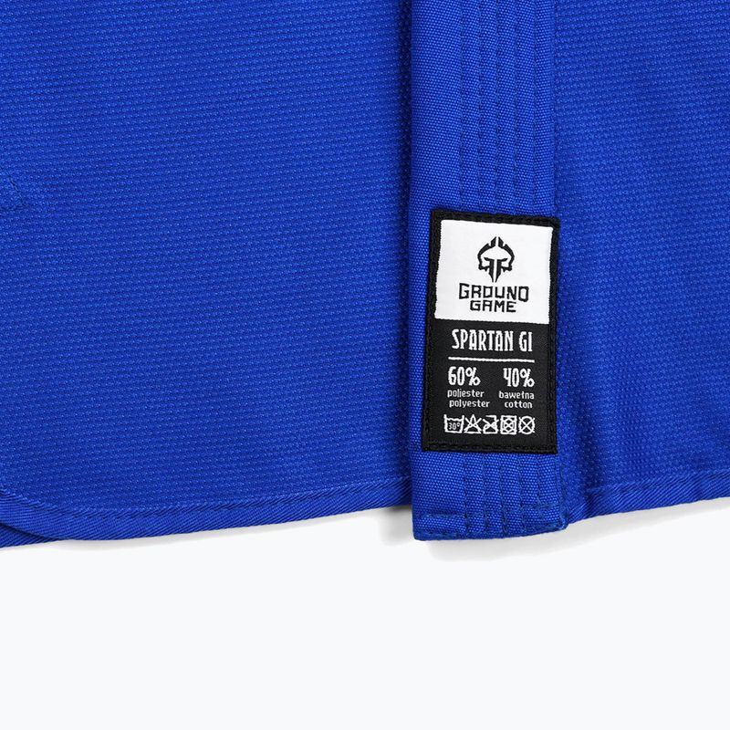 GI do brazylijskiego jiu-jitsu Ground Game Spartan BJJ niebieski 13