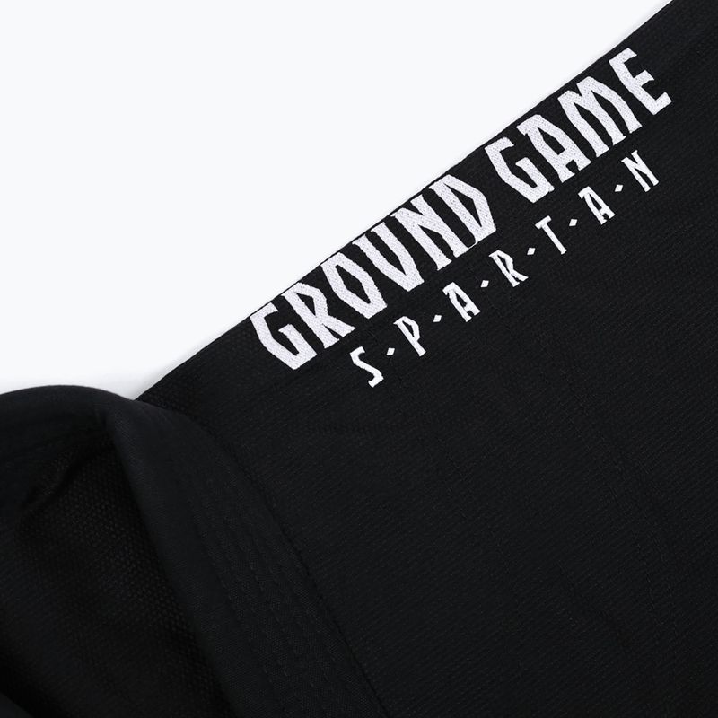 GI do brazylijskiego jiu-jitsu Ground Game Spartan BJJ czarny 11