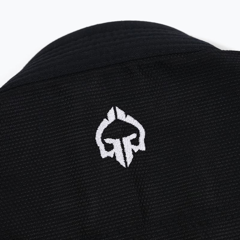GI do brazylijskiego jiu-jitsu Ground Game Spartan BJJ czarny 12