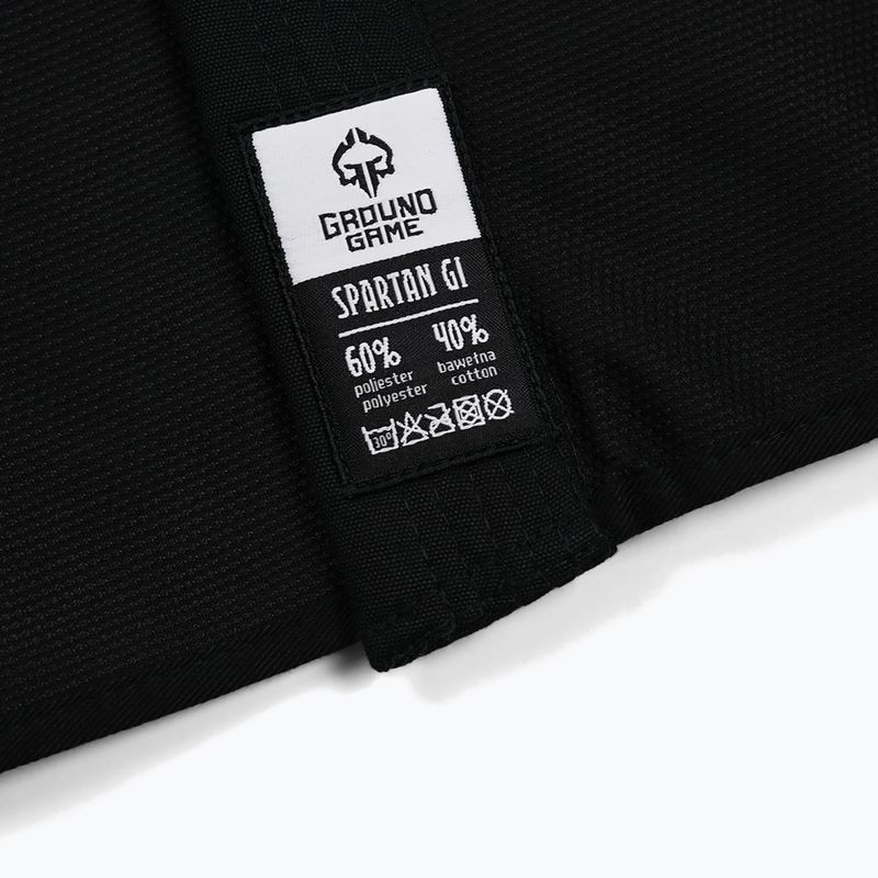 GI do brazylijskiego jiu-jitsu Ground Game Spartan BJJ czarny 13