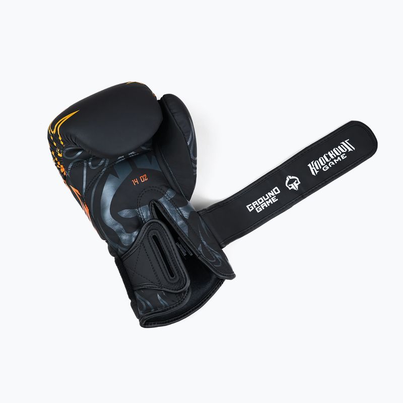 Rękawice bokserskie Ground Game Flames czarny 6